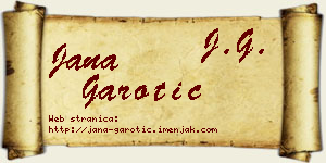 Jana Garotić vizit kartica